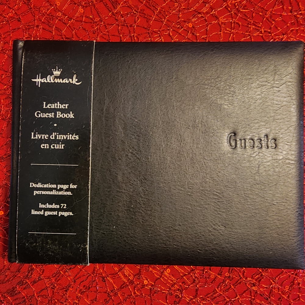Hallmark Black Leather Guest Book
